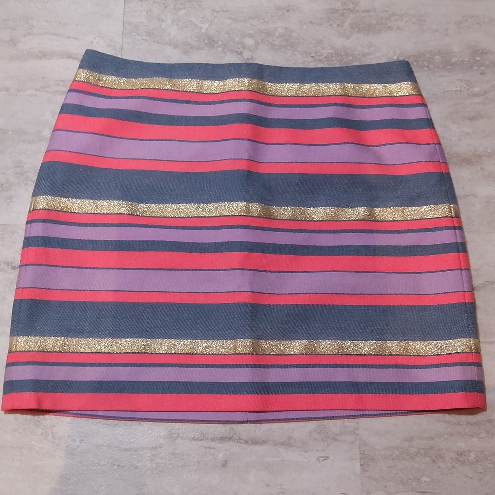 J. Crew Glitter Striped Mini Skirt - 4
